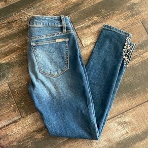 Brand New, Never Worn. Joes Skinny mid rise jeans with jewels on the ankle.